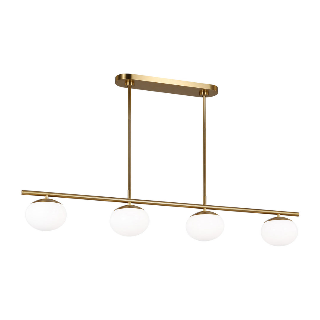 Visual Comfort Studio Canada - EC1264BBS - Four Light Linear Chandelier - Lune - Burnished Brass