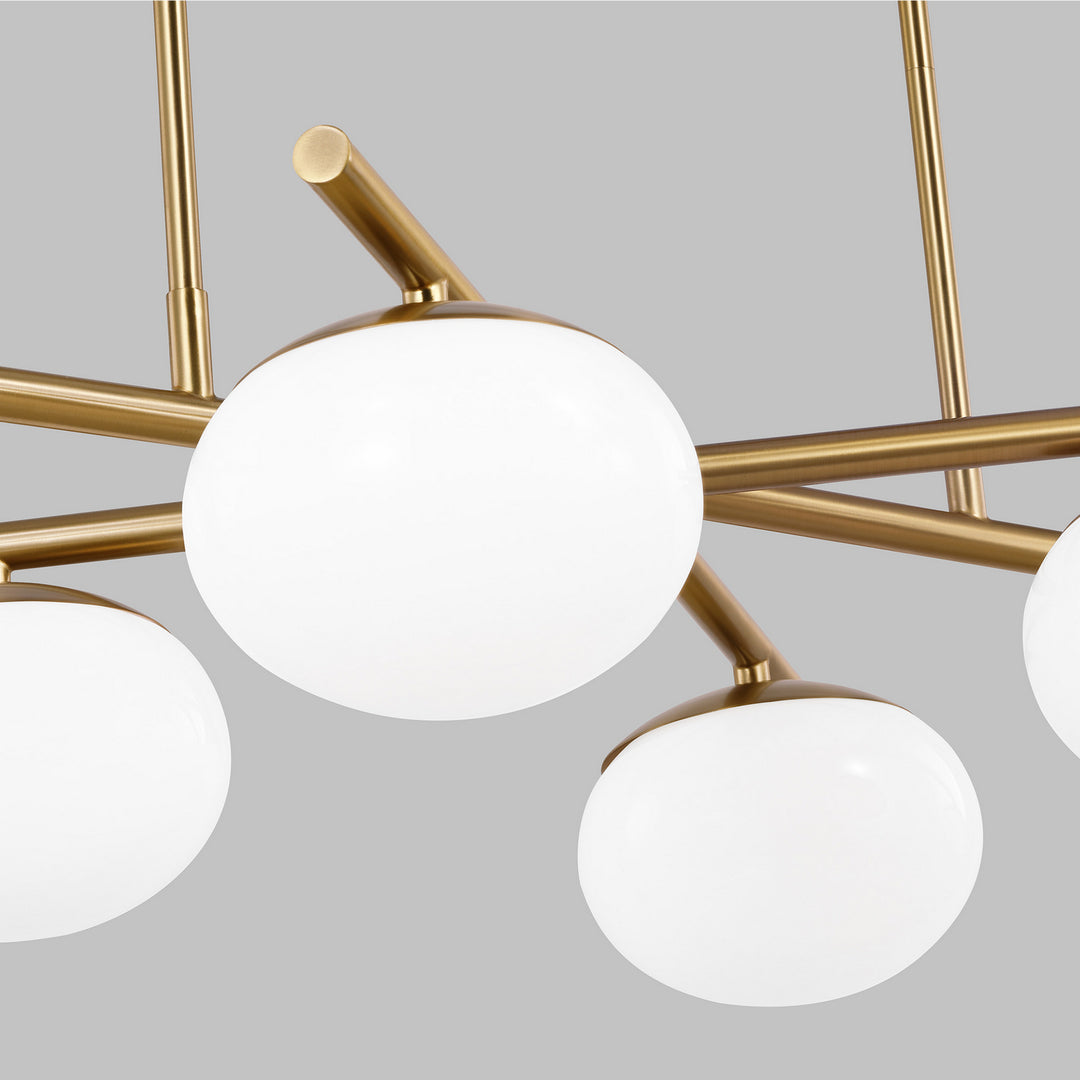 Visual Comfort Studio Canada - EC1276BBS - Six Light Linear Chandelier - Lune - Burnished Brass