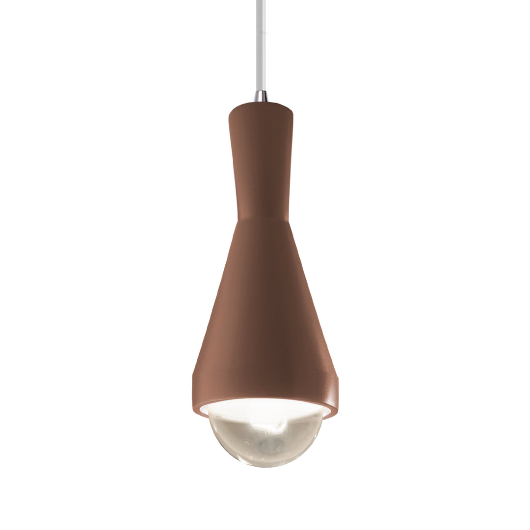 Justice Designs - CER-6520-CLAY-CROM-WTCD - One Light Pendant - Radiance - Canyon Clay