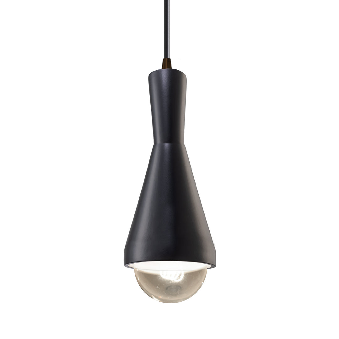 Justice Designs - CER-6520-CRB-DBRZ-BKCD - One Light Pendant - Radiance - Carbon - Matte Black