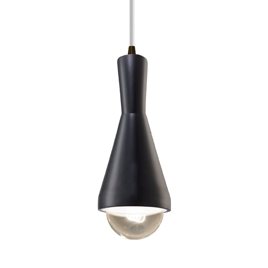 Justice Designs - CER-6520-CRB-DBRZ-WTCD - One Light Pendant - Radiance - Carbon - Matte Black