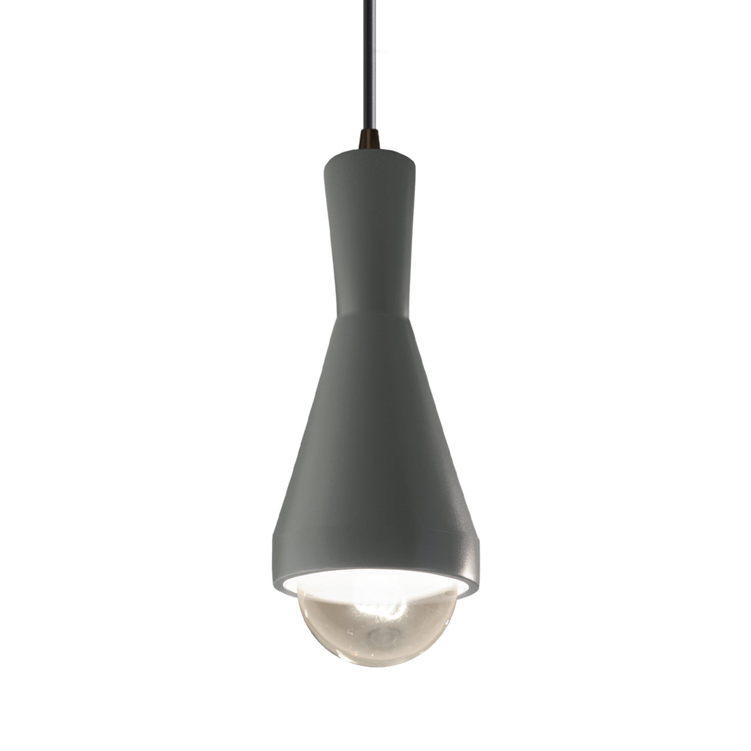 Justice Designs - CER-6520-PWGN-DBRZ-BKCD - One Light Pendant - Radiance - Pewter Green