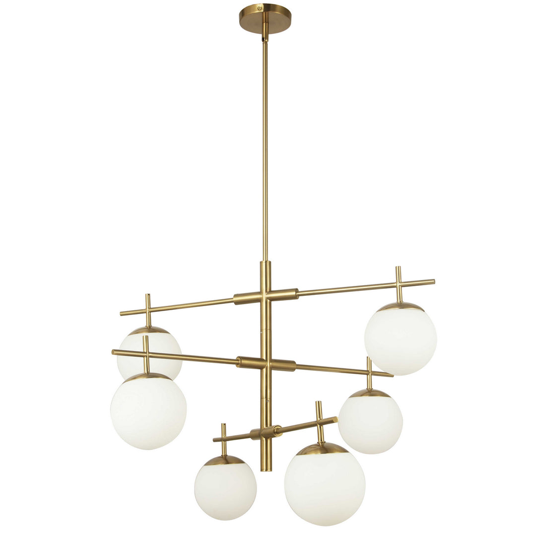 Caelia Six Light Chandelier in Aged Brass - available from The Lighting Shoppe, trusted by Canadian homeowners