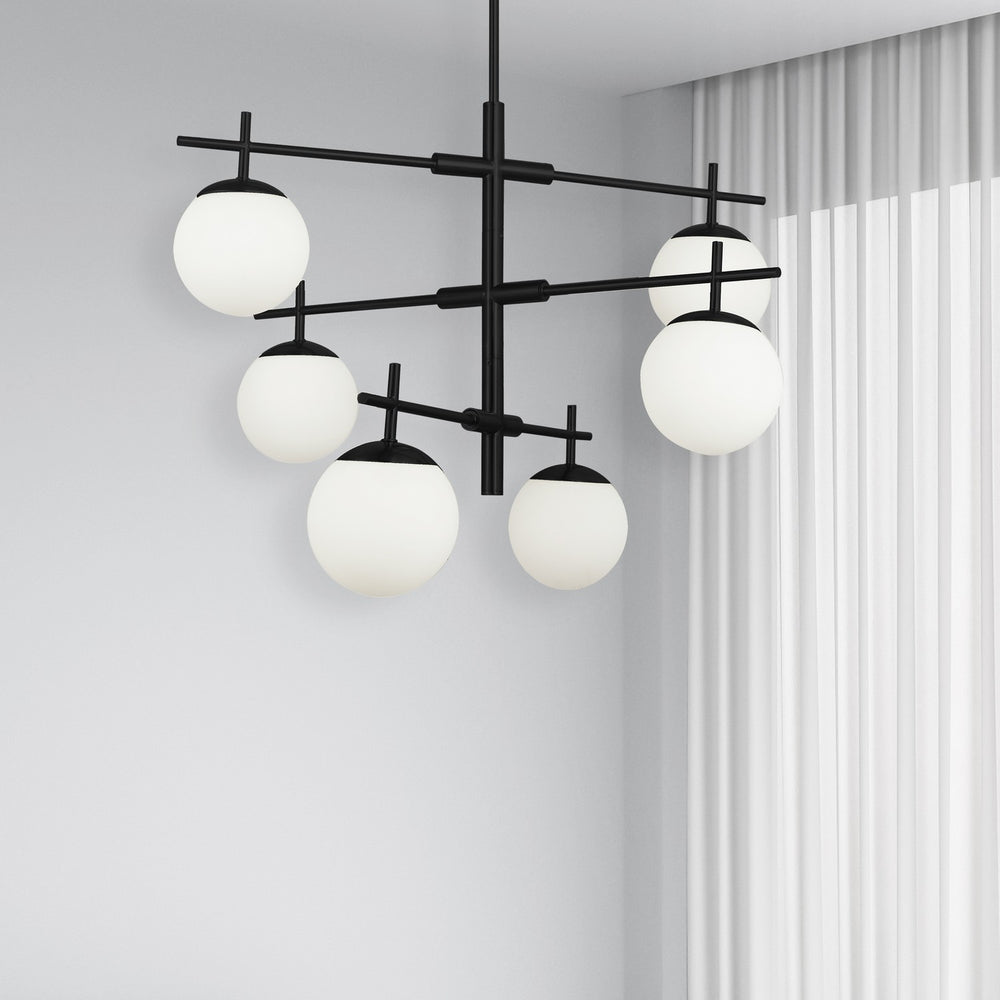 Dainolite Canada - CAE-306C-MB - Six Light Chandelier - Caelia - Matte Black