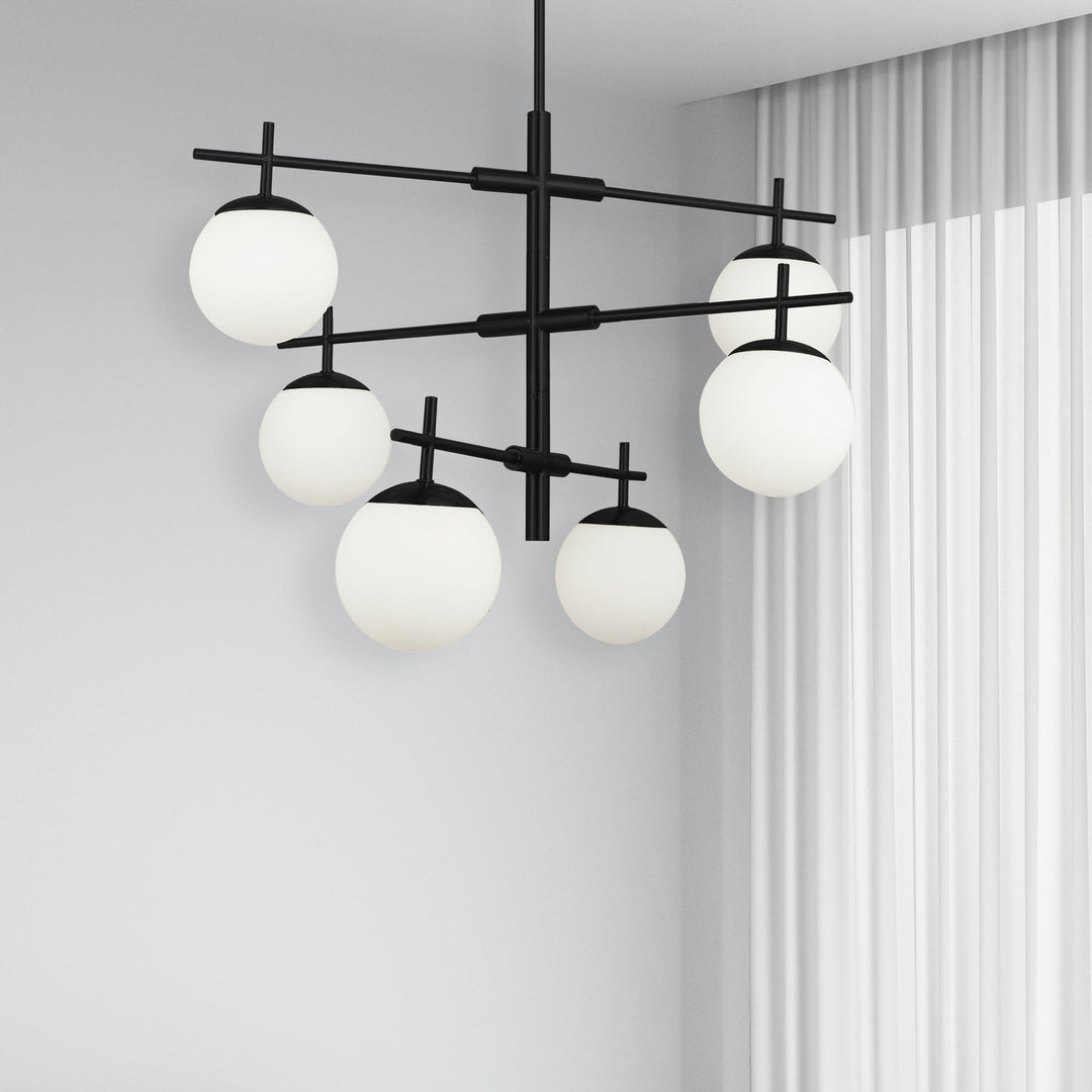 Dainolite Canada - CAE-306C-MB - Six Light Chandelier - Caelia - Matte Black