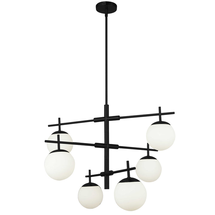 Caelia Six Light Chandelier in Matte Black - available from The Lighting Shoppe, trusted by Canadian homeowners