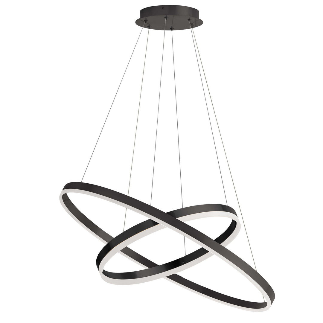 Circulo LED Chandelier in Matte Black - available from The Lighting Shoppe, trusted by Canadian homeowners