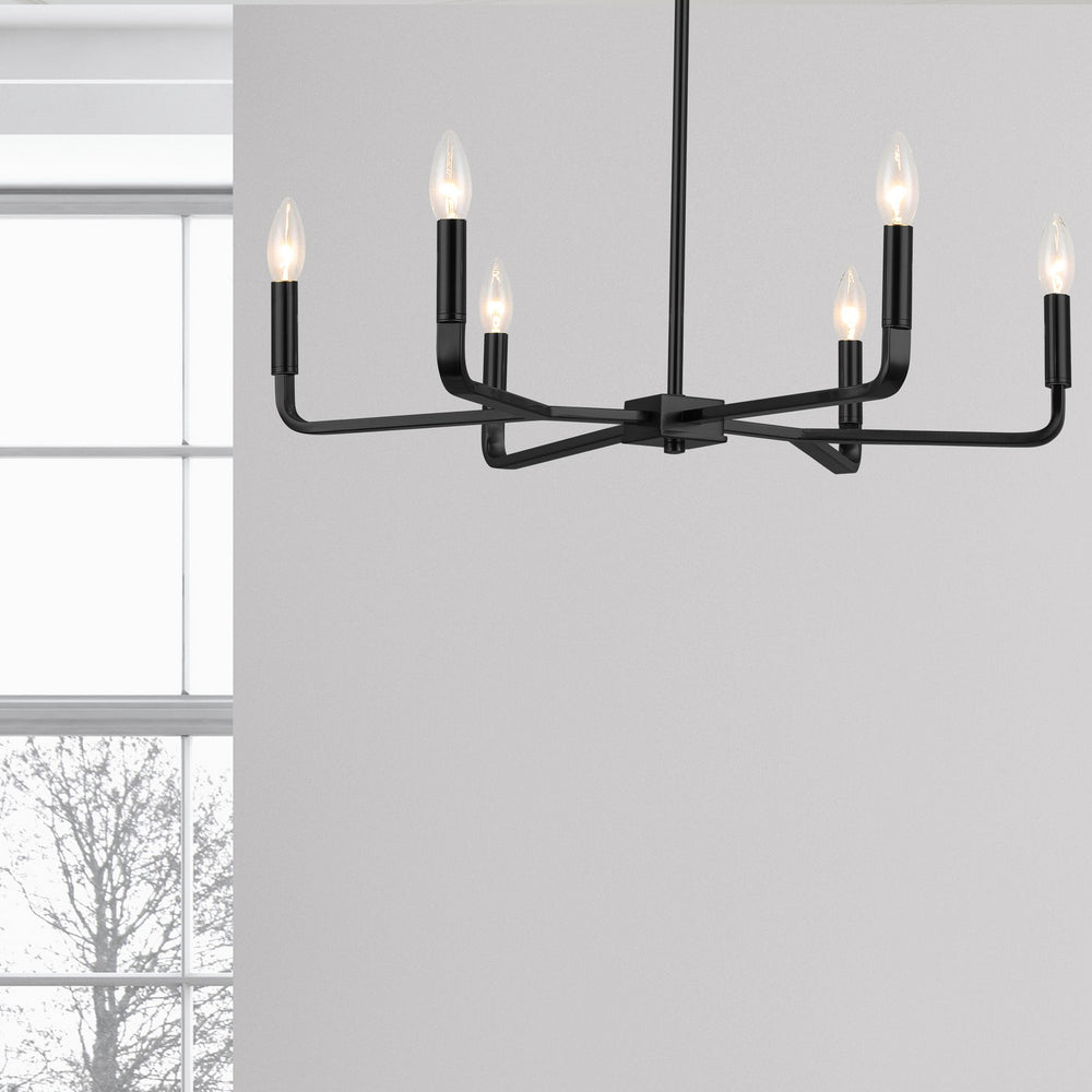 Dainolite Canada - CLT-246-MB - Six Light Chandelier - Colette - Matte Black