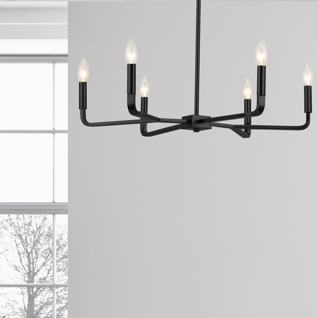 Dainolite Canada - CLT-246-MB - Six Light Chandelier - Colette - Matte Black