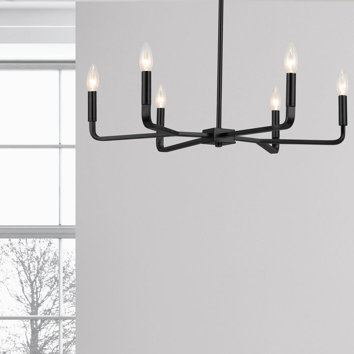 Dainolite Canada - CLT-246-MB - Six Light Chandelier - Colette - Matte Black