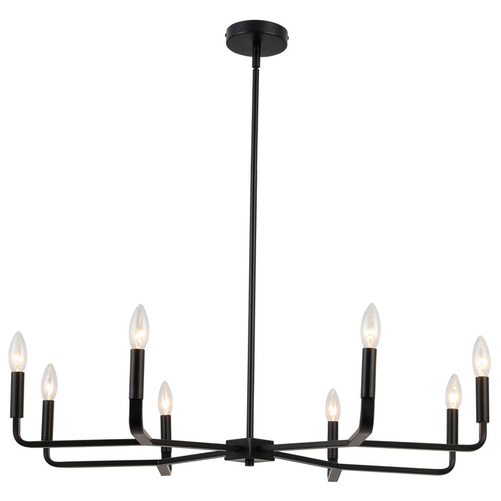 Colette Eight Light Chandelier in Matte Black - available from The Lighting Shoppe, trusted by Canadian homeowners