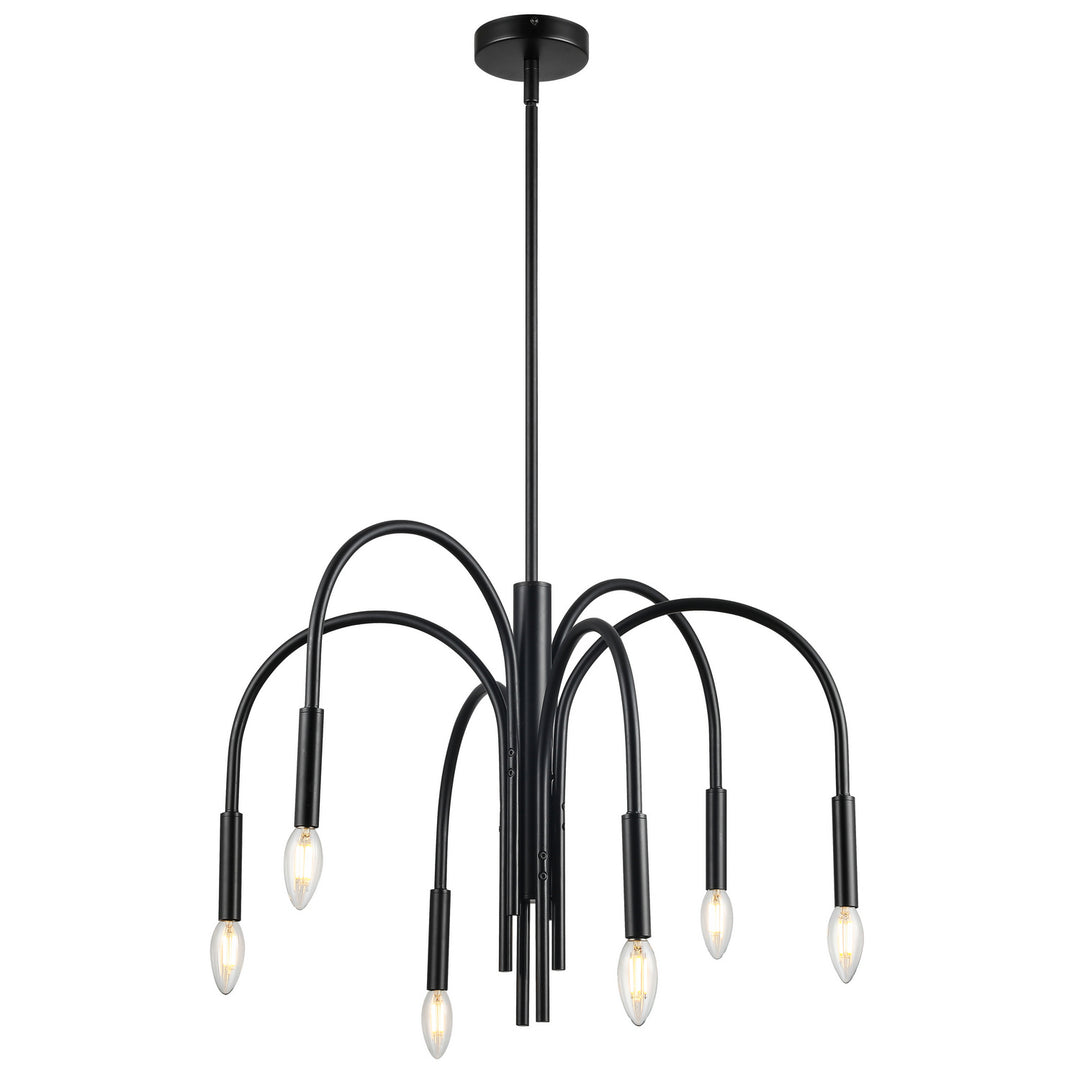 Callway Six Light Chandelier in Black - available from The Lighting Shoppe, trusted by Canadian homeowners