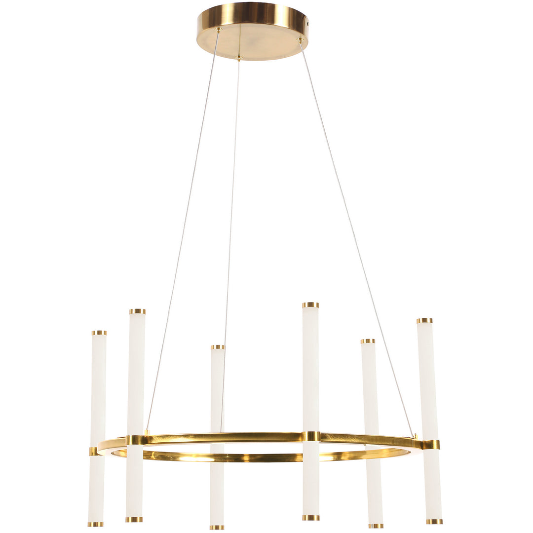 Corvette LED Chandelier in Aged Brass - available from The Lighting Shoppe, trusted by Canadian homeowners