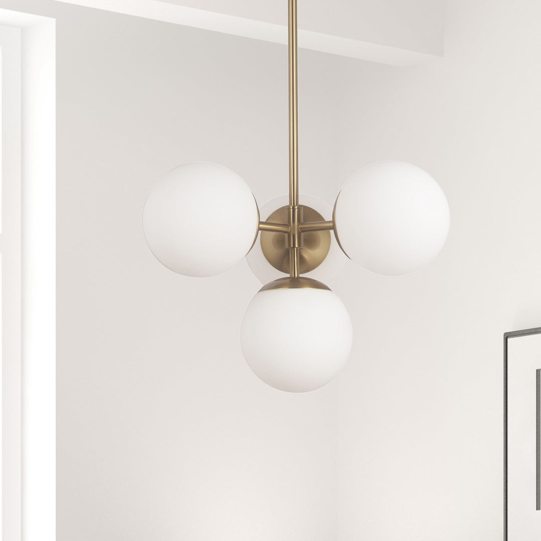 Dainolite Canada - DAY-214P-AGB - Four Light Pendant - Dayana - Aged Brass