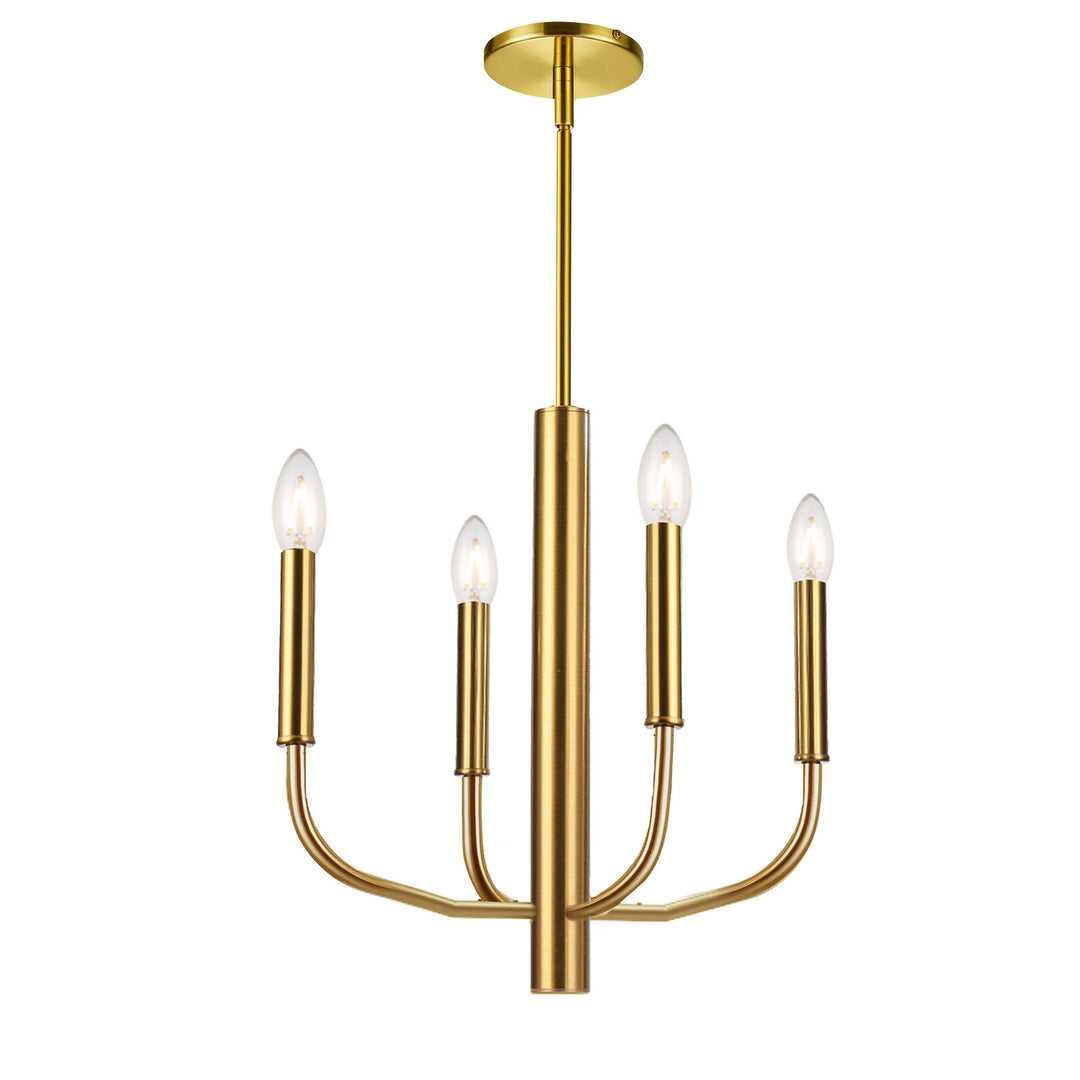 Eleanor Four Light Chandelier in Aged Brass - available from The Lighting Shoppe, trusted by Canadian homeowners
