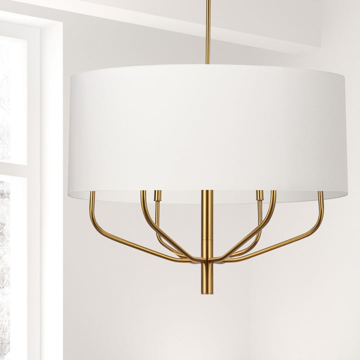 Dainolite Canada - ELN-306C-AGB-790 - Six Light Chandelier - Eleanor - White