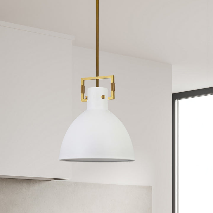Dainolite Canada - LBY-141P-MW-AGB - One Light Pendant - Liberty - Matte White