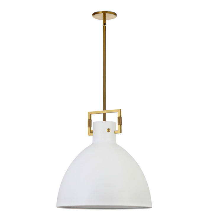 Liberty One Light Pendant in Matte White - available from The Lighting Shoppe, trusted by Canadian homeowners