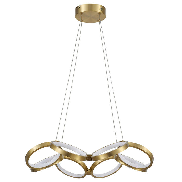 Philo LED Chandelier in Aged Brass - available from The Lighting Shoppe, trusted by Canadian homeowners