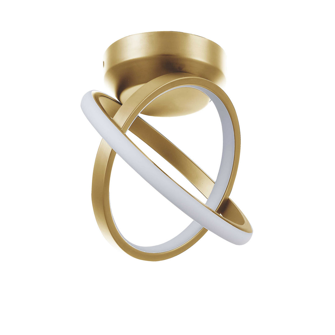Philo LED Semi-Flush Mount in Aged Brass - available from The Lighting Shoppe, trusted by Canadian homeowners