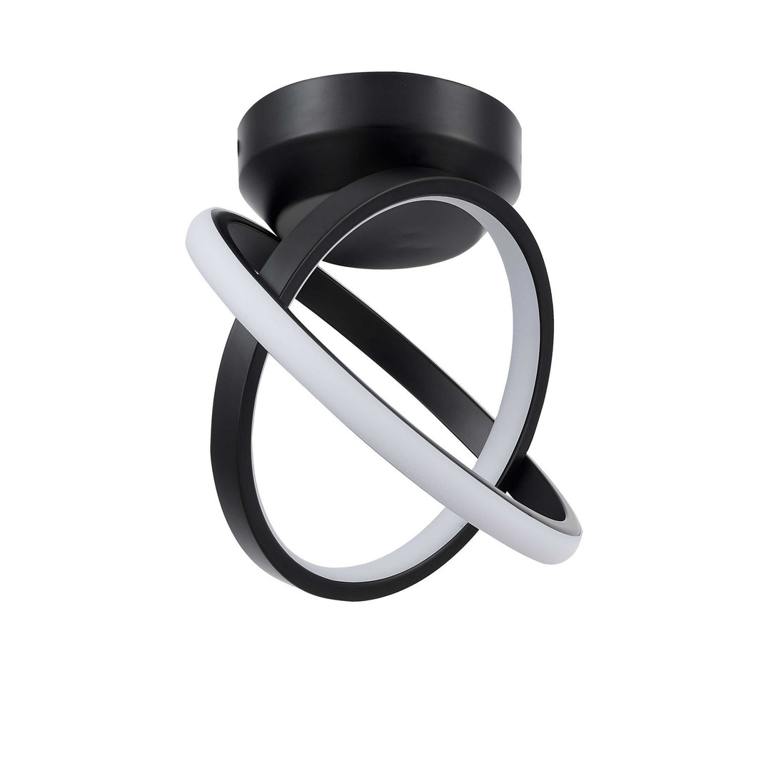 Philo LED Semi-Flush Mount in Matte Black - available from The Lighting Shoppe, trusted by Canadian homeowners
