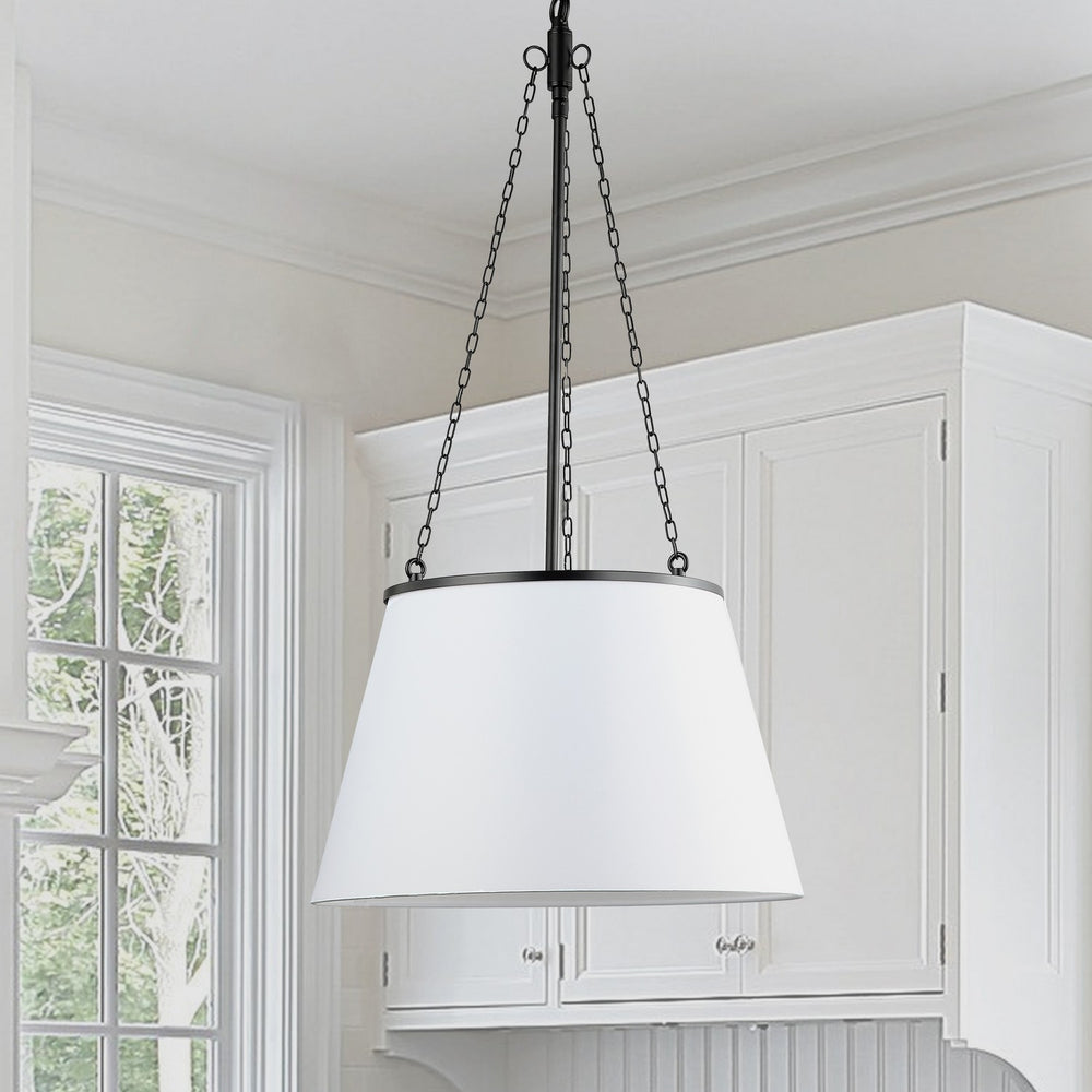 Dainolite Canada - PLY-181P-MB-WH - One Light Pendant - Plymouth - White