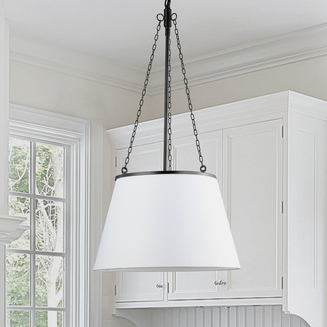 Dainolite Canada - PLY-181P-MB-WH - One Light Pendant - Plymouth - White