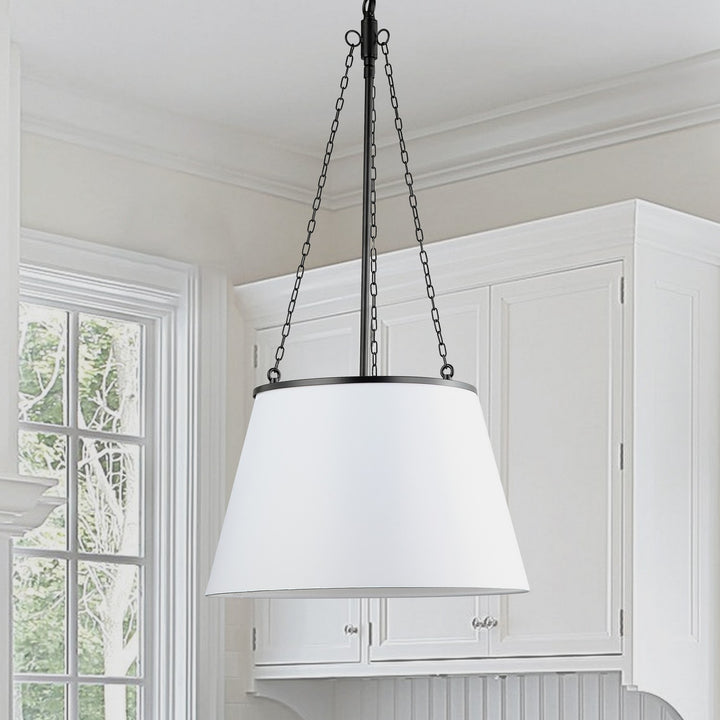 Dainolite Canada - PLY-181P-MB-WH - One Light Pendant - Plymouth - White