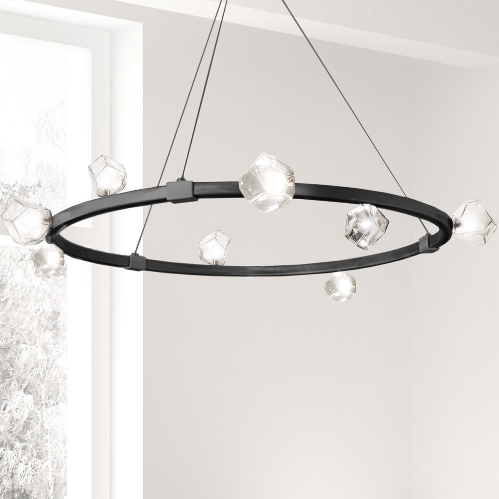 Dainolite Canada - PRN-4212C-MB - 12 Light Chandelier - Pearlene - Matte Black