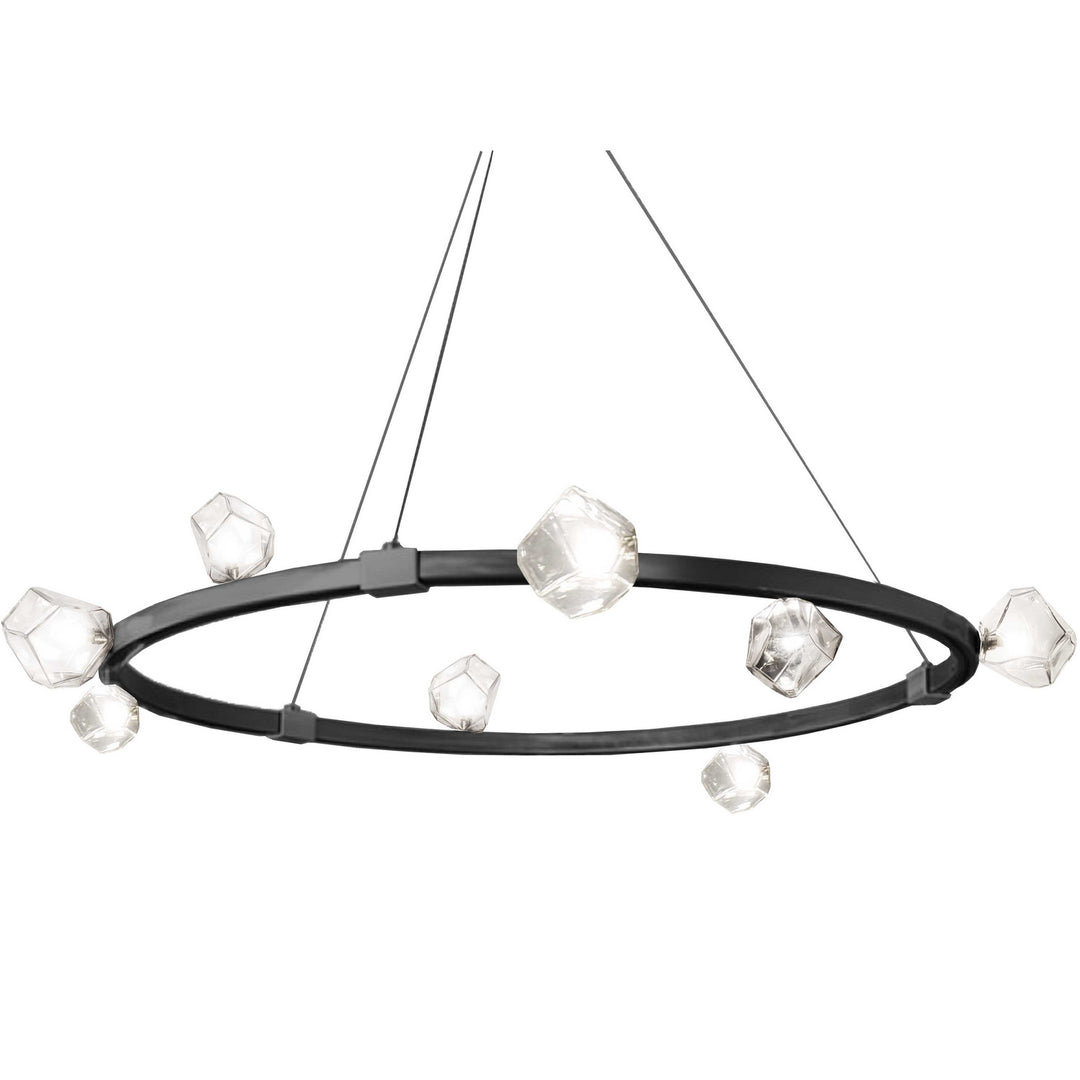 Pearlene 12 Light Chandelier in Matte Black - available from The Lighting Shoppe, trusted by Canadian homeowners