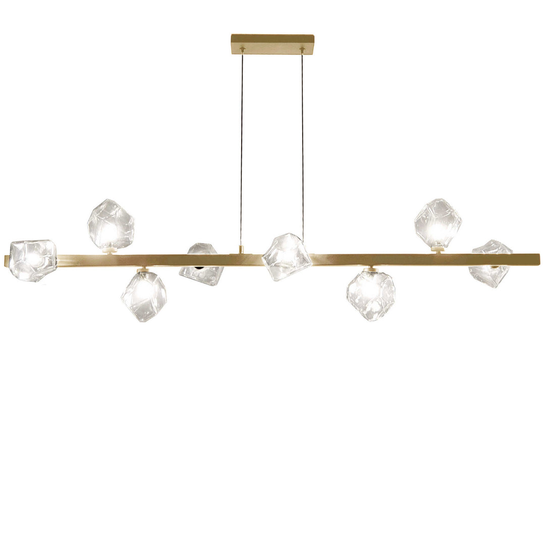 Pearlene Eight Light Pendant in Aged Brass - available from The Lighting Shoppe, trusted by Canadian homeowners
