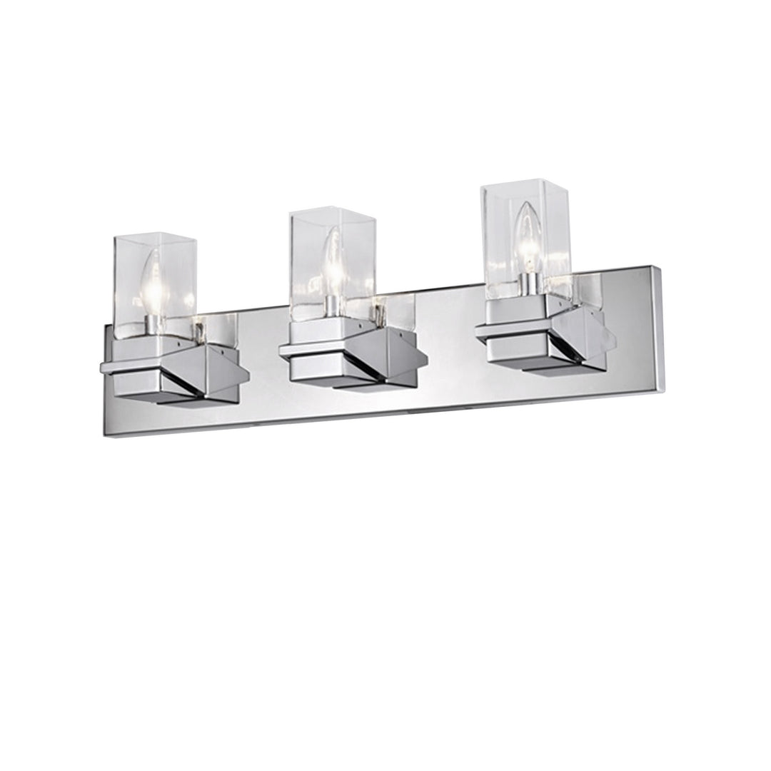 Veronica Three Light Vanity in Polished Chrome - available from The Lighting Shoppe, trusted by Canadian homeowners