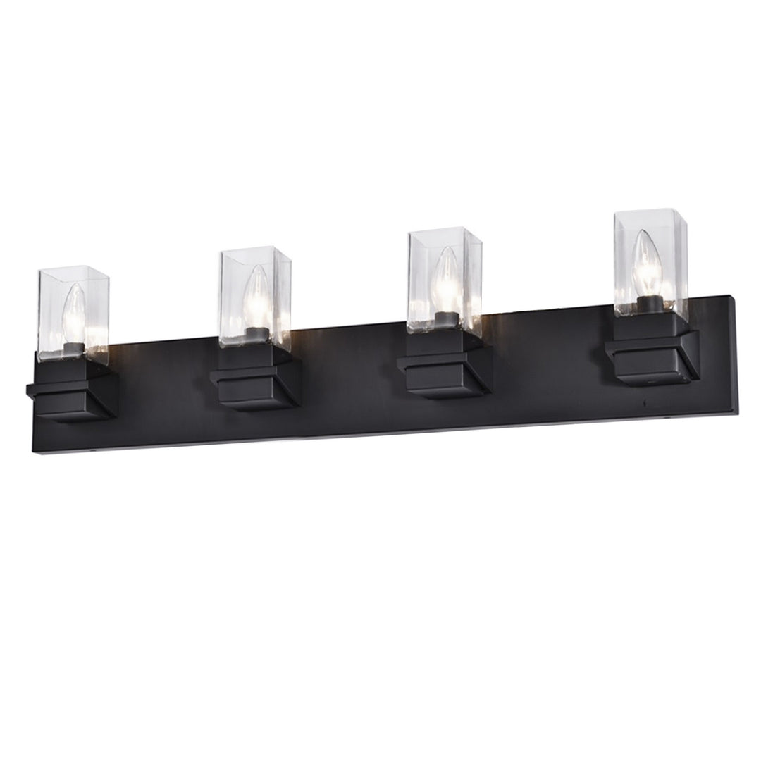 Veronica Four Light Vanity in Matte Black - available from The Lighting Shoppe, trusted by Canadian homeowners