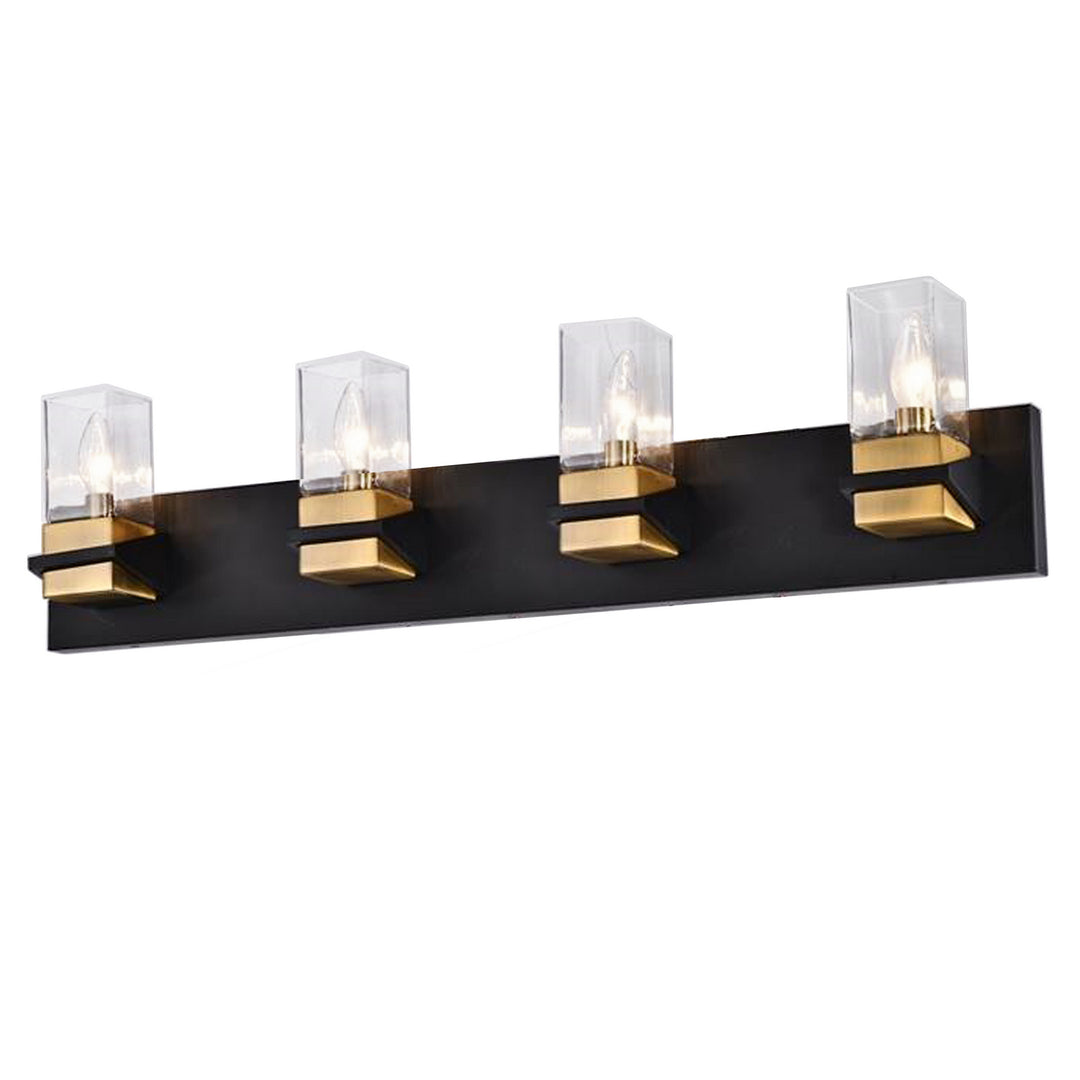 Veronica Four Light Vanity in Matte Black - available from The Lighting Shoppe, trusted by Canadian homeowners