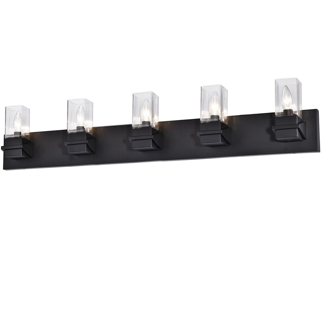 Veronica Five Light Vanity in Matte Black - available from The Lighting Shoppe, trusted by Canadian homeowners