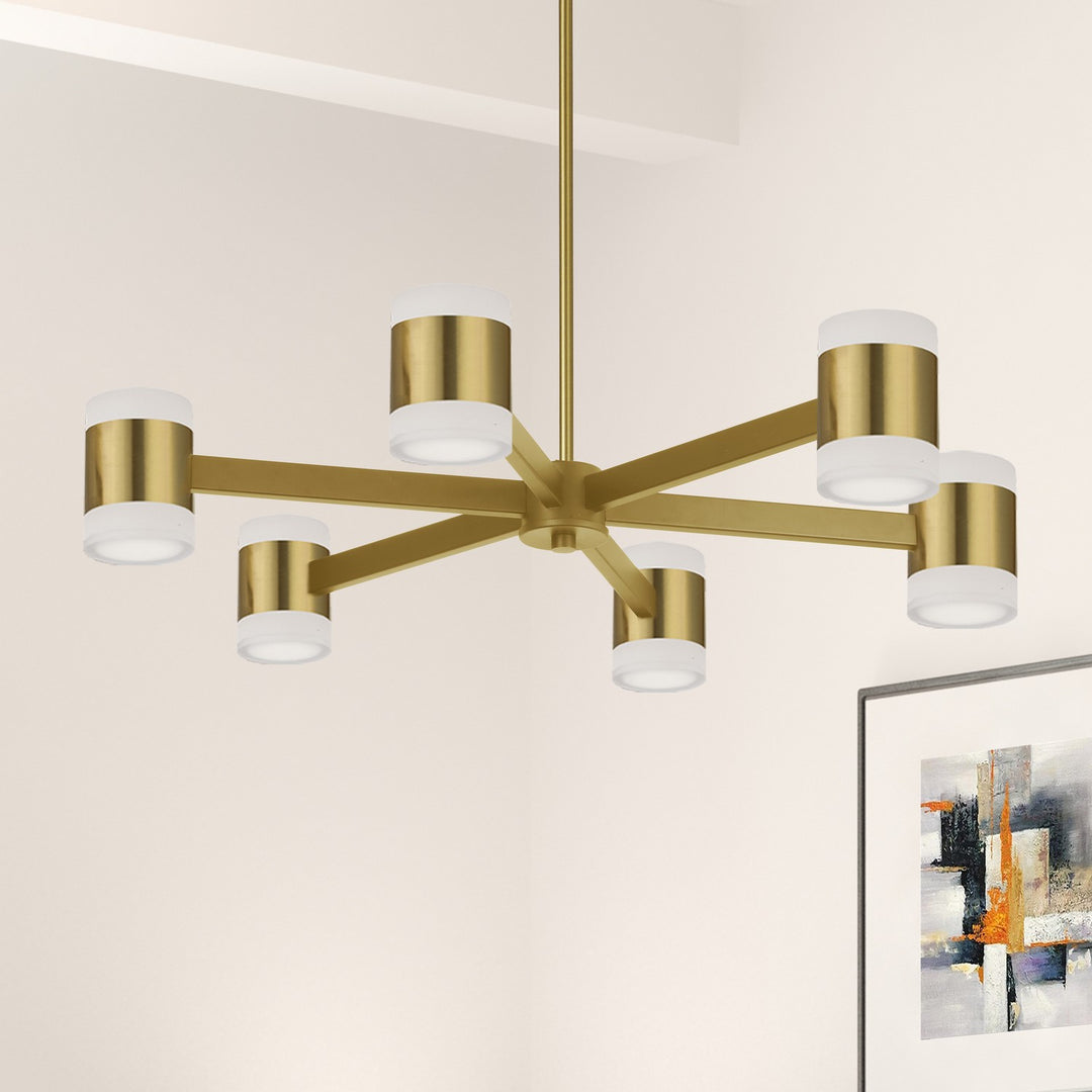 Dainolite Canada - WLS-2884LEDC-AGB - LED Chandelier - Wilson - Aged Brass