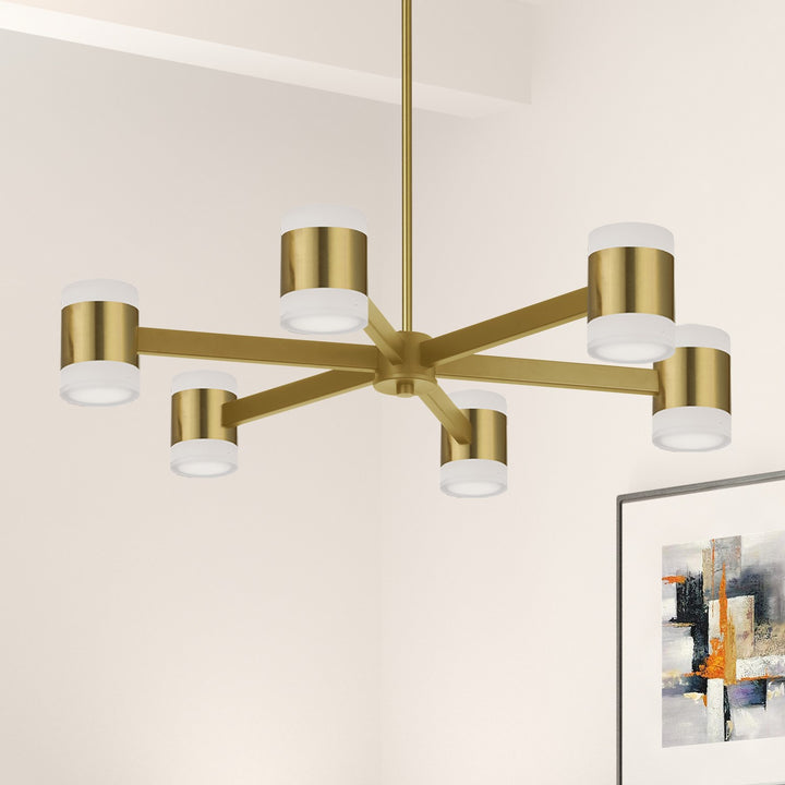Dainolite Canada - WLS-2884LEDC-AGB - LED Chandelier - Wilson - Aged Brass