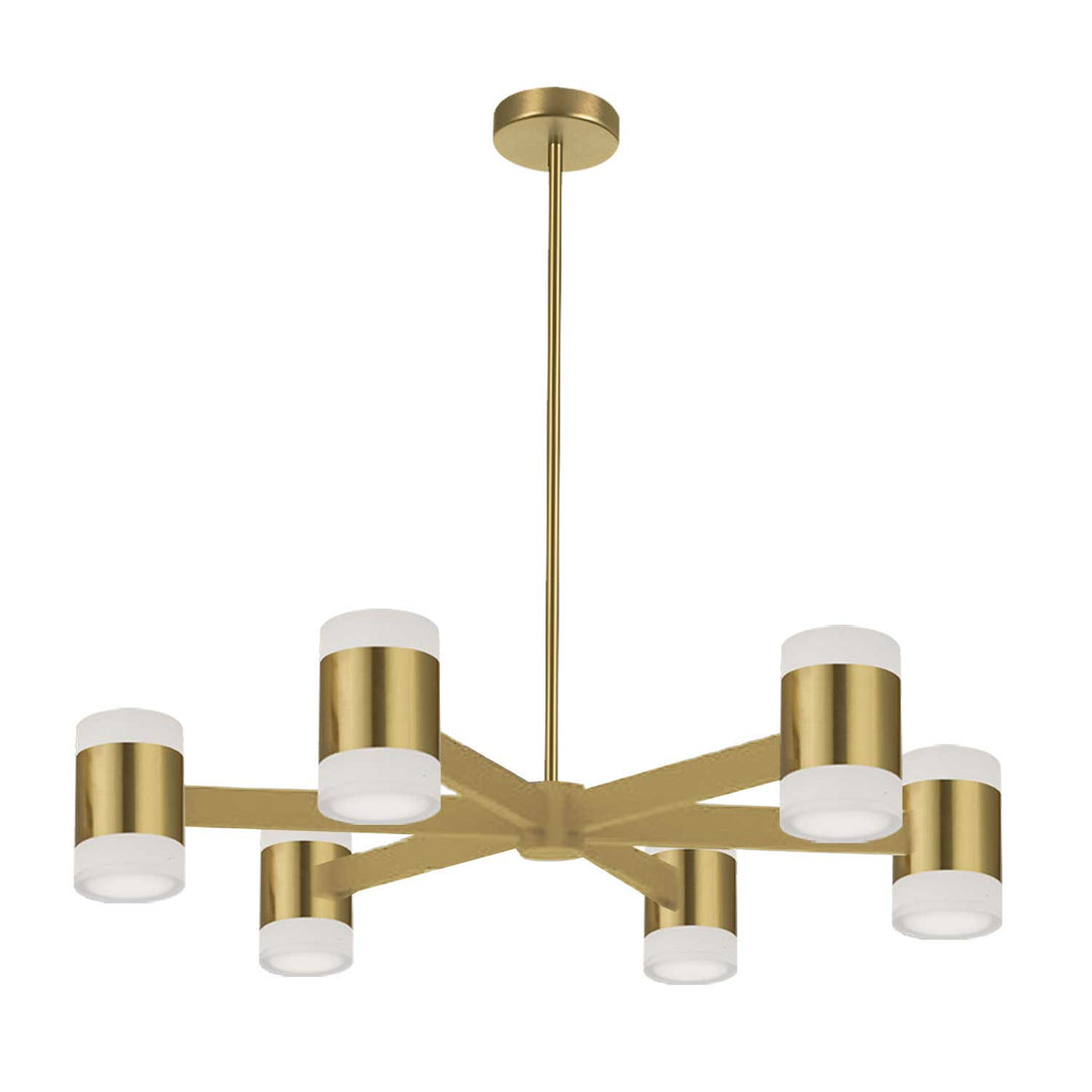 Wilson LED Chandelier in Aged Brass - available from The Lighting Shoppe, trusted by Canadian homeowners