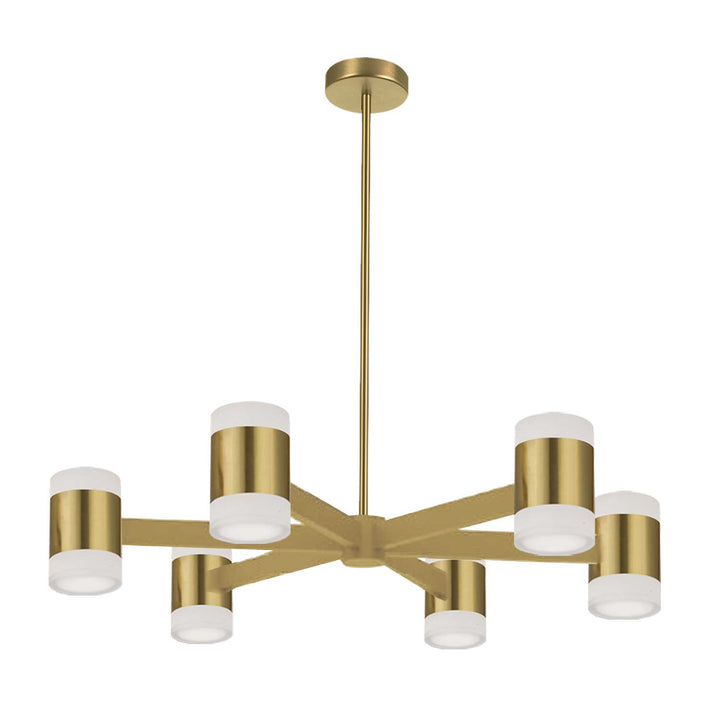 Wilson LED Chandelier in Aged Brass - available from The Lighting Shoppe, trusted by Canadian homeowners