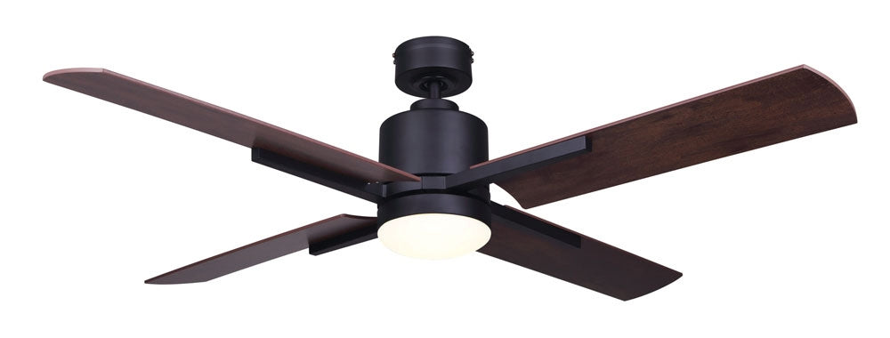 Loxley 52"Ceiling Fan in Matte Black - available from The Lighting Shoppe, trusted by Canadian homeowners