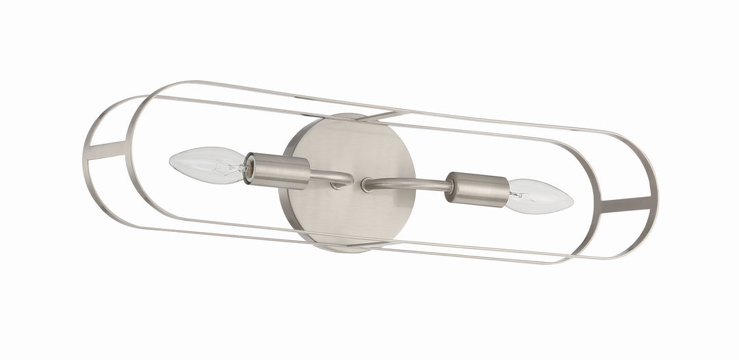Mindful Two Light Wall Sconce in Brushed Polished Nickel - available from The Lighting Shoppe, trusted by Canadian homeowners
