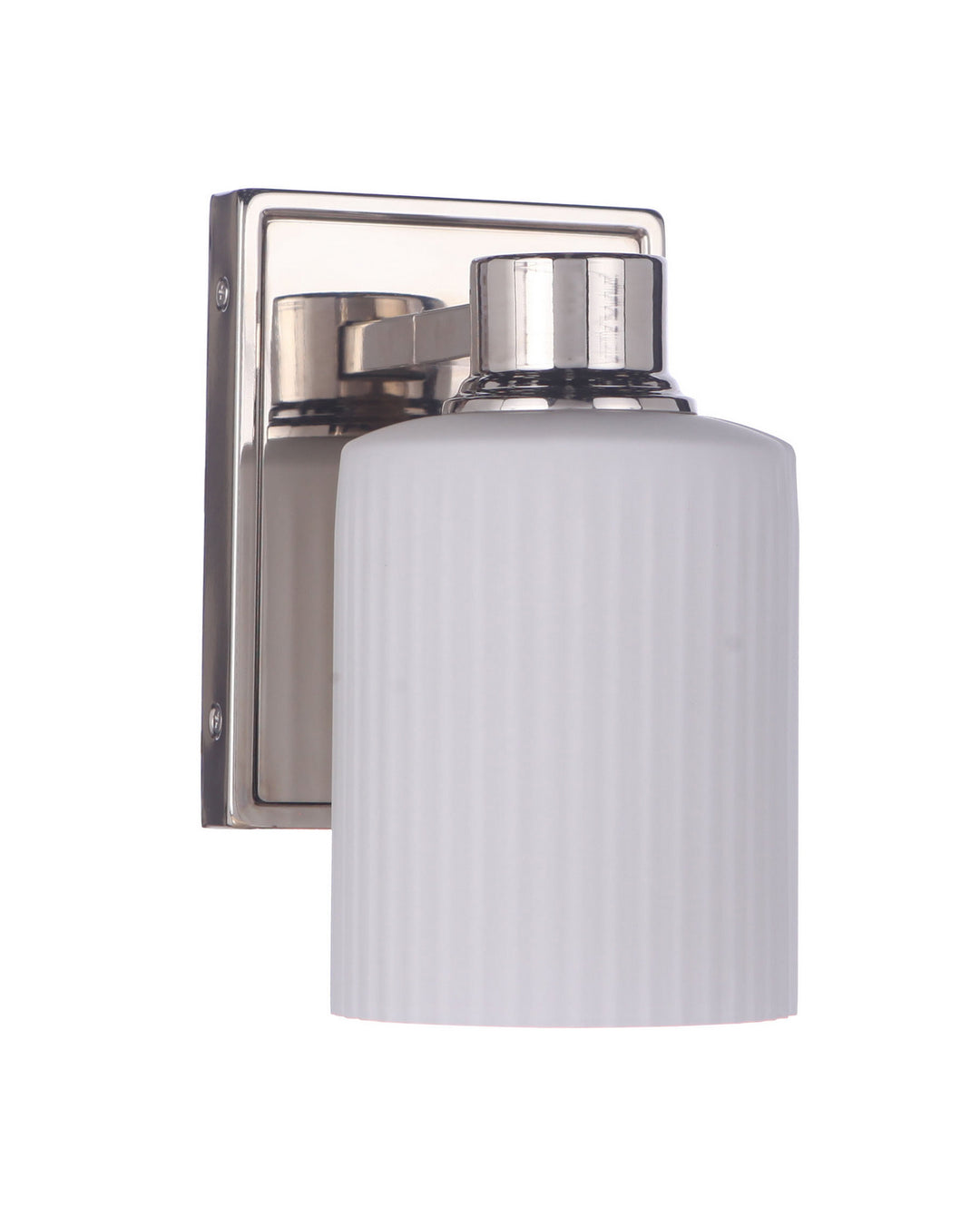 Bretton One Light Wall Sconce in Polished Nickel - available from The Lighting Shoppe, trusted by Canadian homeowners