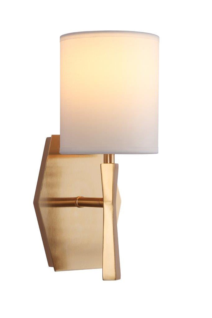 Chatham One Light Wall Sconce in Satin Brass - available from The Lighting Shoppe, trusted by Canadian homeowners