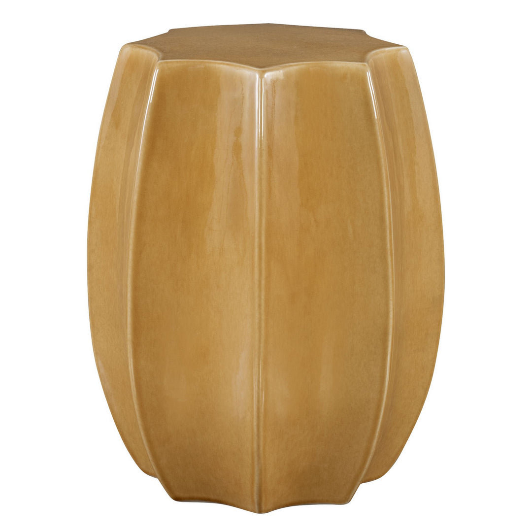 Sunrise Garden Stool in Warm Amber Gloss Glaze - available from The Lighting Shoppe, trusted by Canadian homeowners