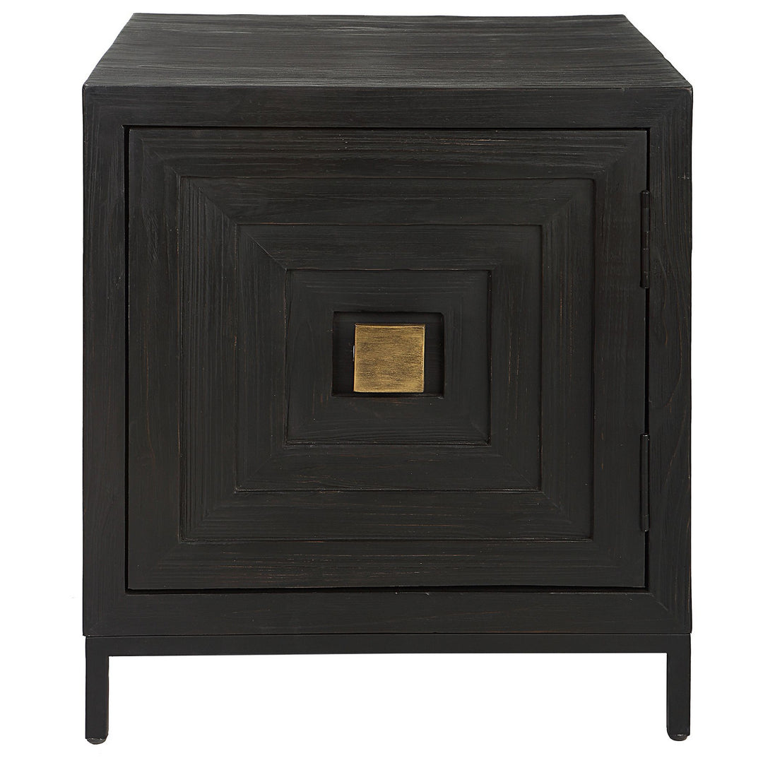 Aiken Cabinet / End Table in Dark Ebony Stain - available from The Lighting Shoppe, trusted by Canadian homeowners