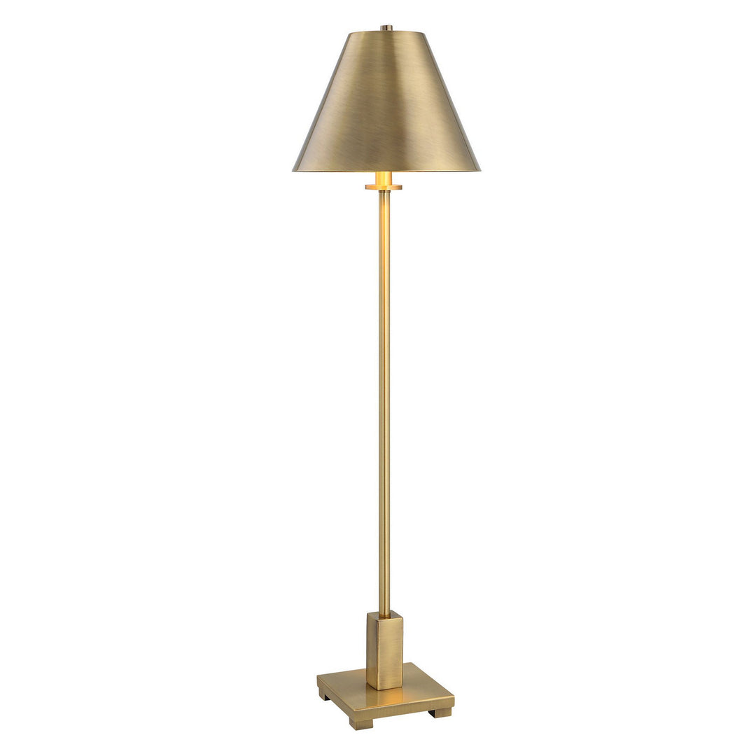 Pilot One Light Buffet Lamp in Plated Brushed Brass - available from The Lighting Shoppe, trusted by Canadian homeowners