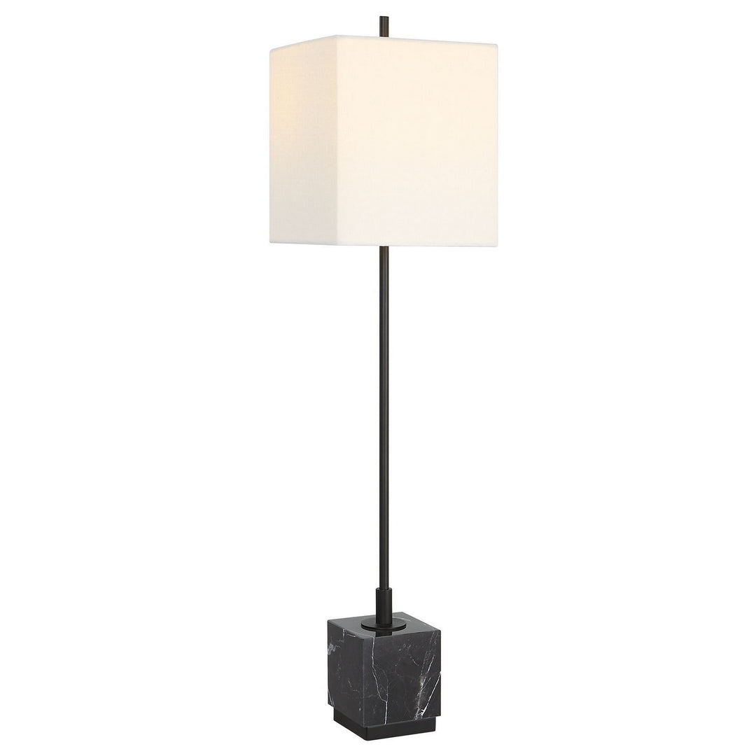 Escort One Light Buffet Lamp in Satin Black - available from The Lighting Shoppe, trusted by Canadian homeowners