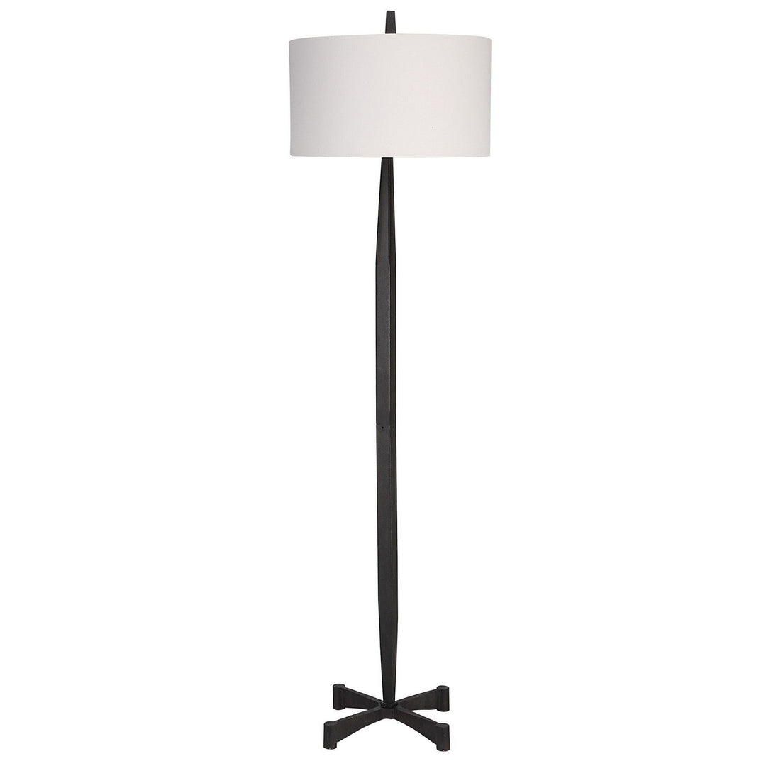 Counteract One Light Floor Lamp in Aged Black - available from The Lighting Shoppe, trusted by Canadian homeowners