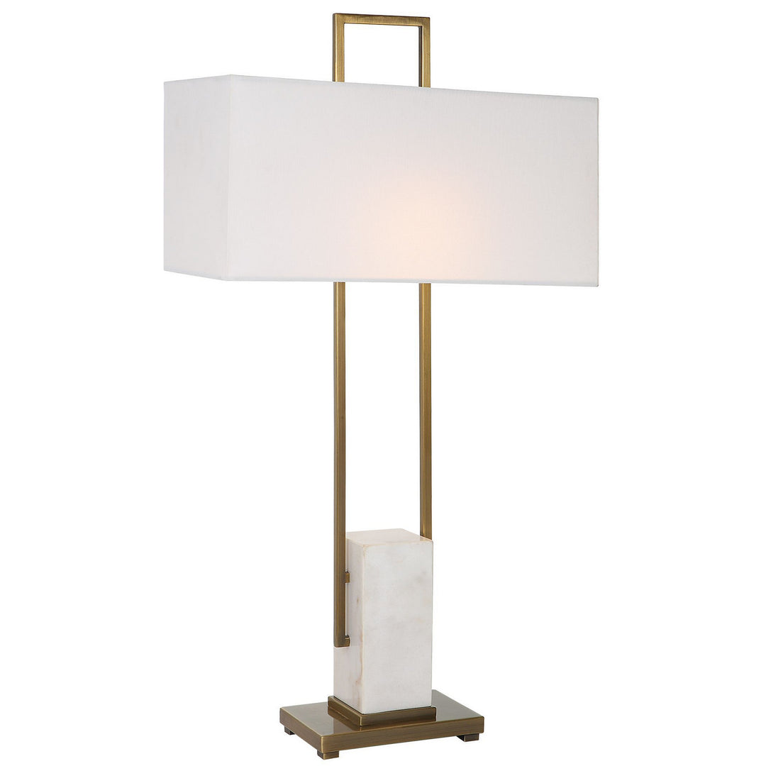 Column One Light Table Lamp in Plated Brass - available from The Lighting Shoppe, trusted by Canadian homeowners