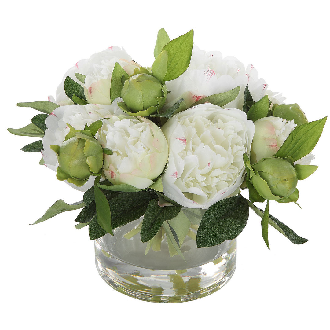 Garden Peony Artificial Flower in Clear - available from The Lighting Shoppe, trusted by Canadian homeowners